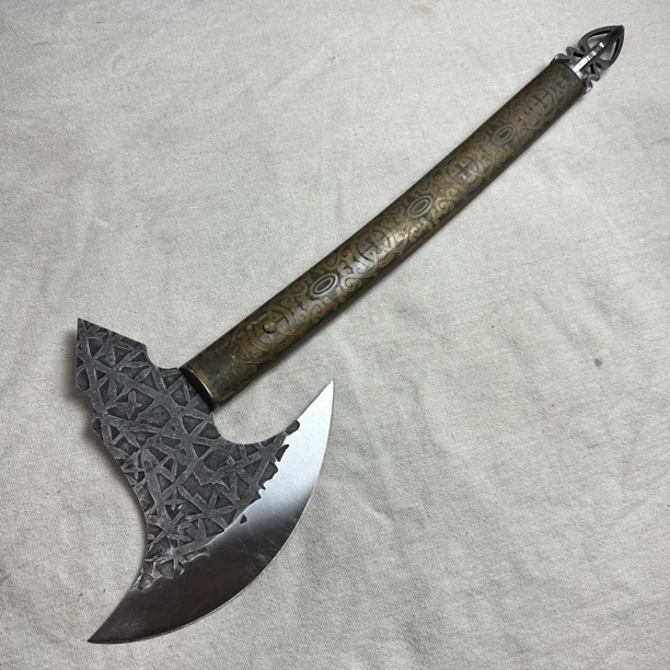 2874 龙泉昊天宝剑高锰钢一体锻打兵器铜柄未开刃