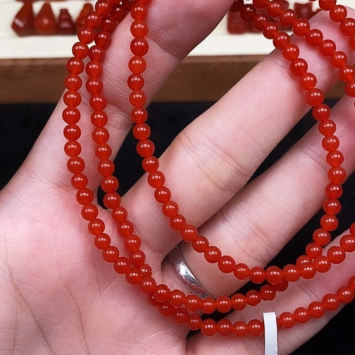 南红玛瑙未镶嵌手链