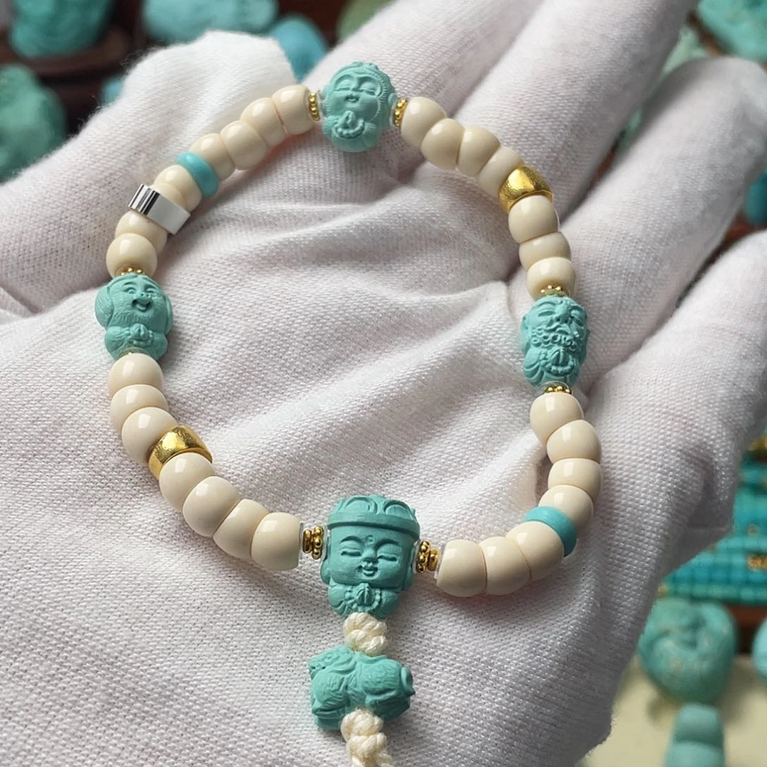 绿松石珠宝奇石18K金镶嵌