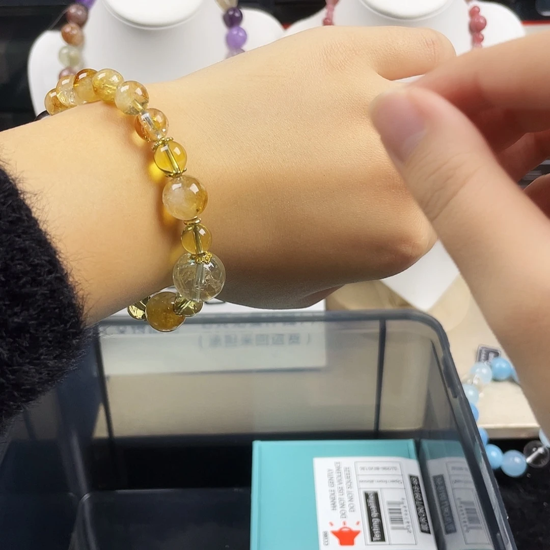 烟晶手链银S925镶嵌