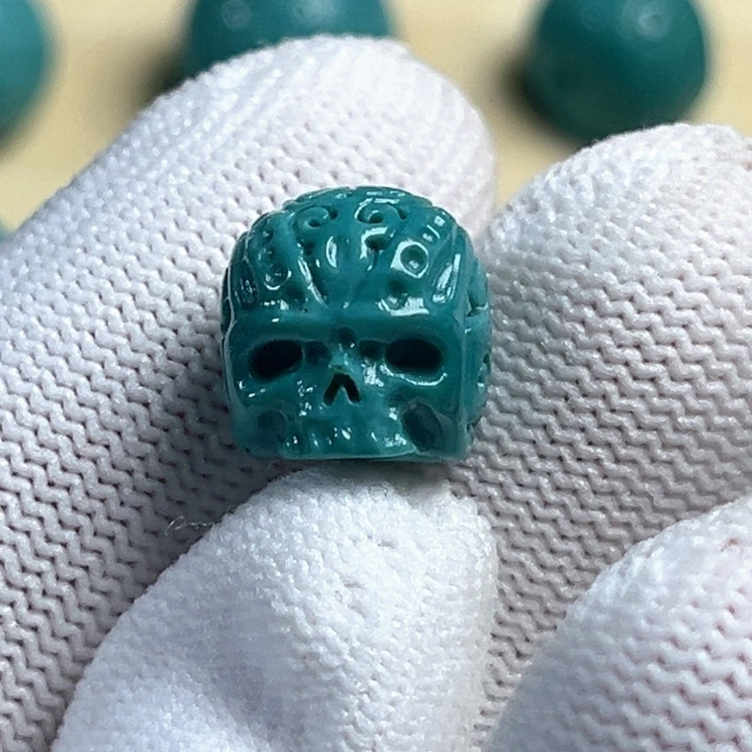 合金绿松石骷髅头
