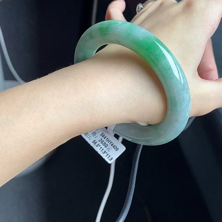 未镶嵌手镯翡翠57圆条