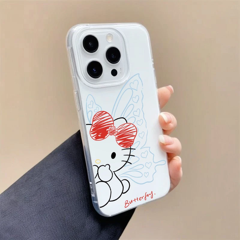 蝴蝶猫可爱IMD手机壳适用苹果华为vivo小米oppo女款iphone16/15