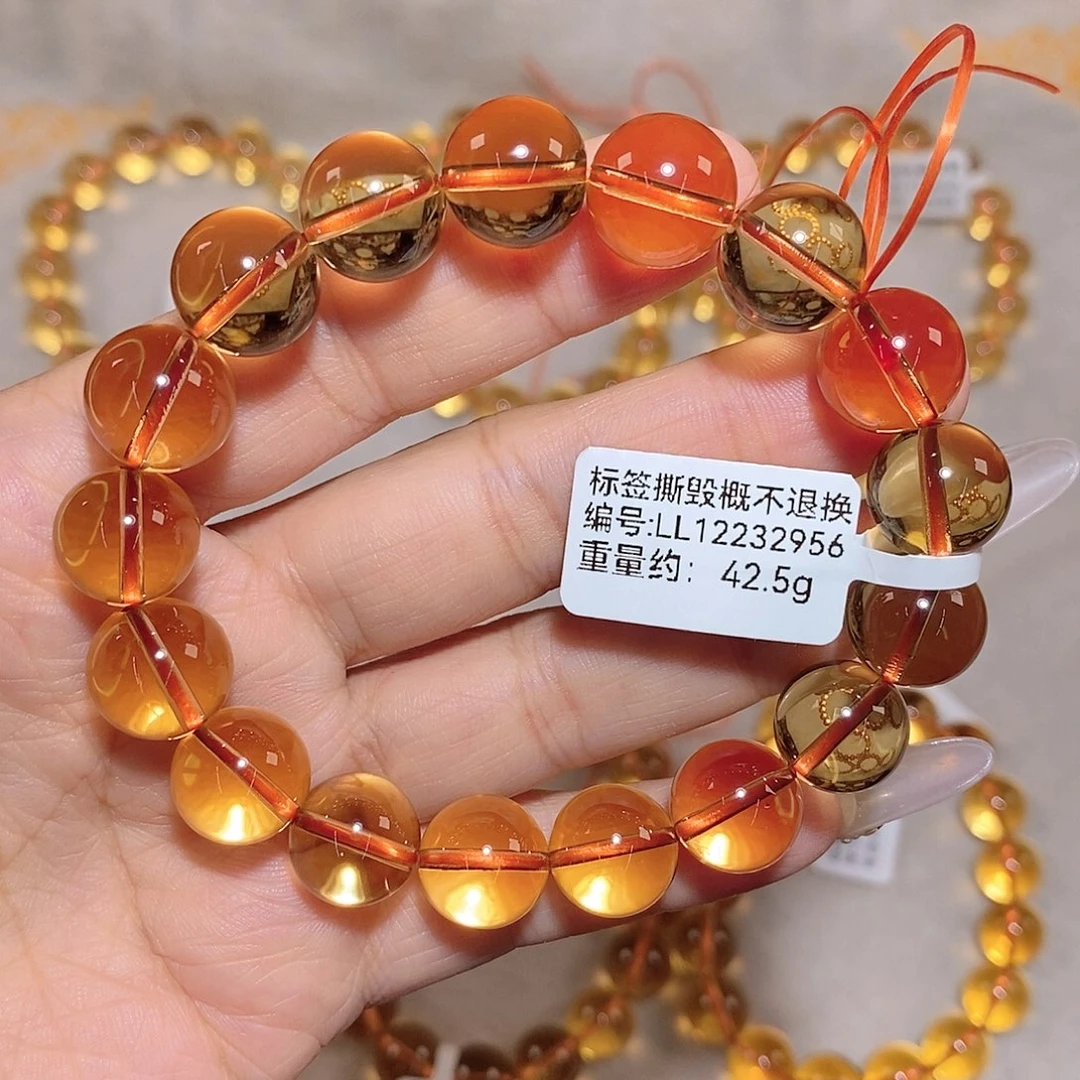 水晶手链未镶嵌用****4黄水晶