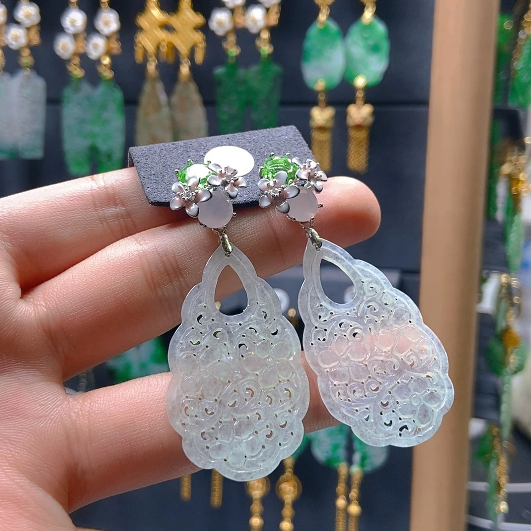 翡翠未镶嵌耳饰翡翠