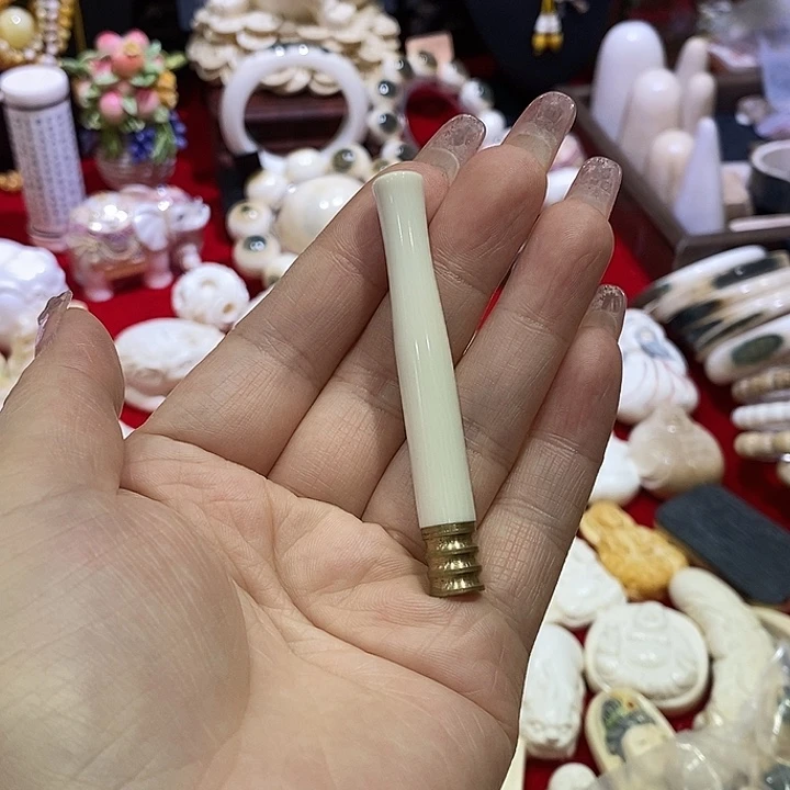 烟嘴保真猛犸象牙雕刻
