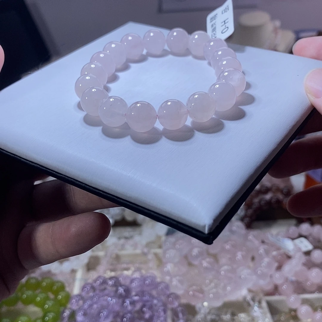 水晶手串未镶嵌粉雪花幽灵11咪