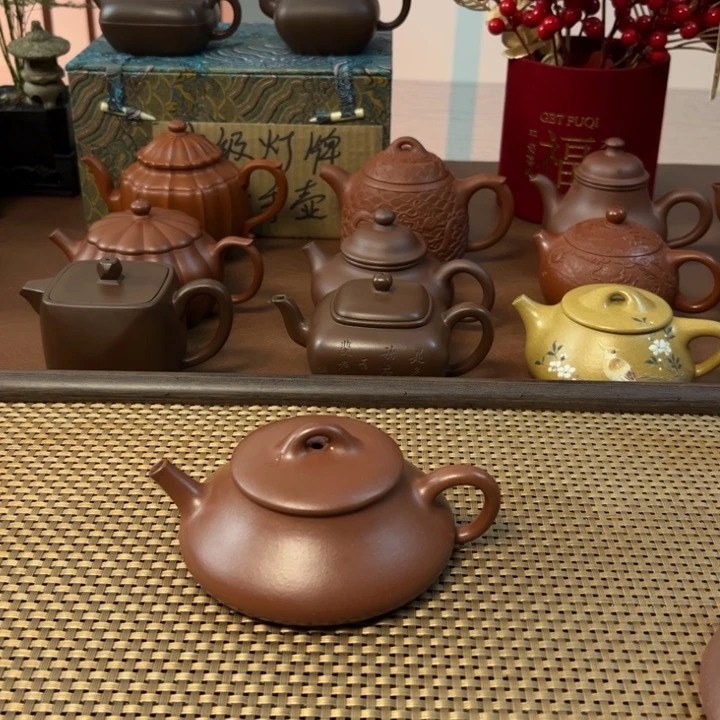 紫砂茶壶用****4隐瓢中槽清手工壶