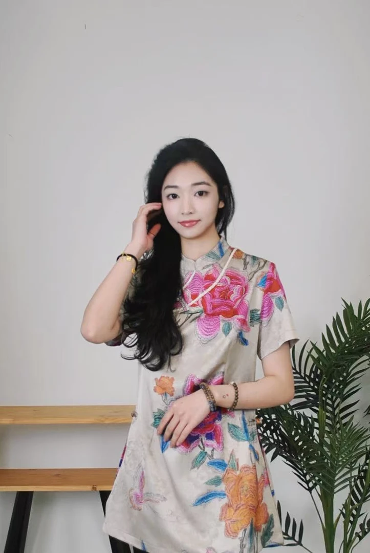 新中式时尚套装民族风复古女装印花女士中国风时尚套装夏季