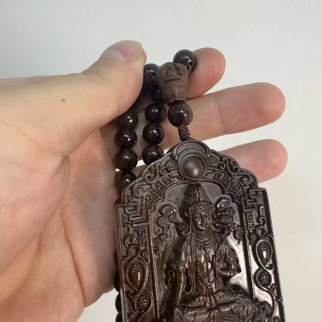 增香沉香木【大势至菩萨】马58牌生肖守护8大守护12生肖老料吊坠