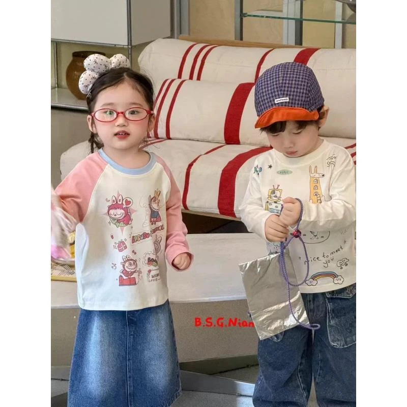 【新疆包邮】秋季新款儿童搞怪小布布打底衫P360