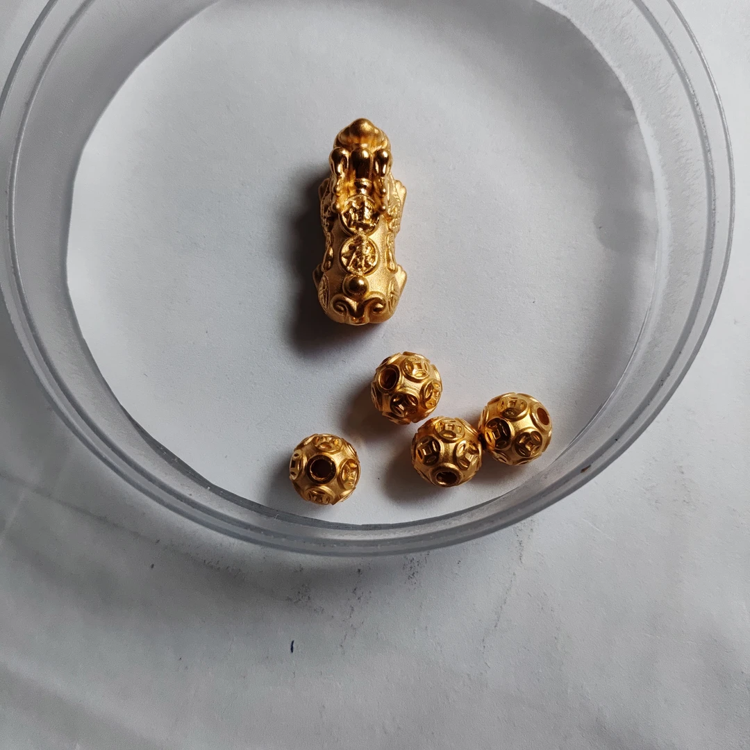 金元宝足金999貔貅珠子首饰
