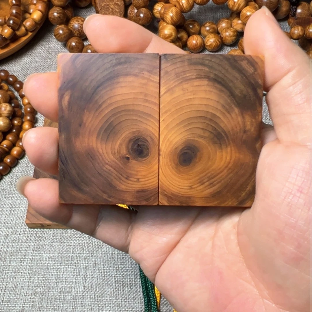 柏木（崖柏）时**来无事牌一对