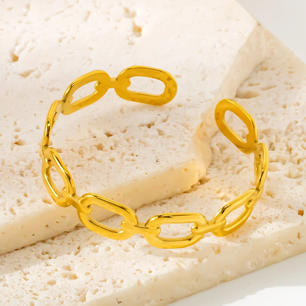 钛钢手镯 欧美简约个性气质小众复古设计感冷淡风【云间环】B257