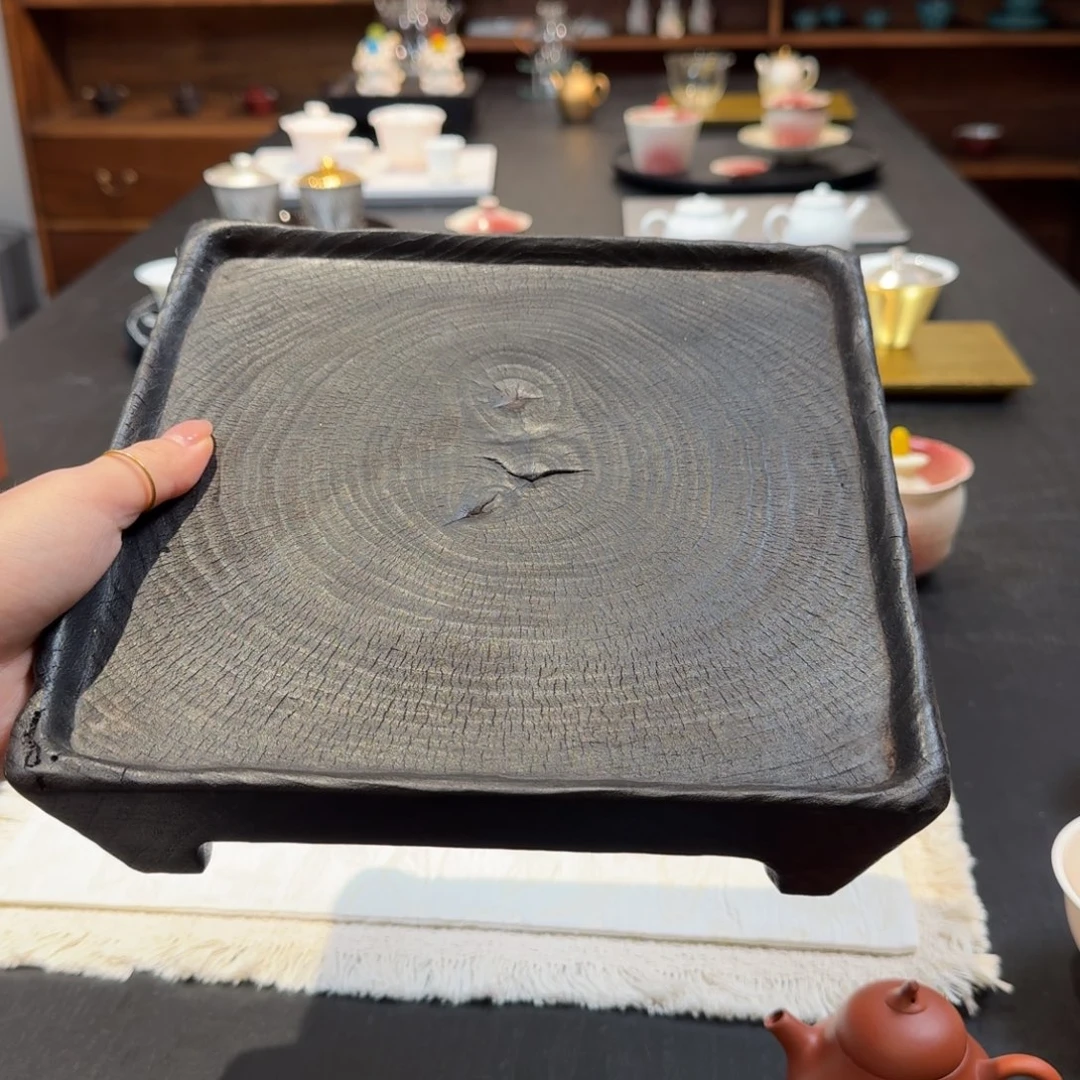 香樟木整木茶盘4足