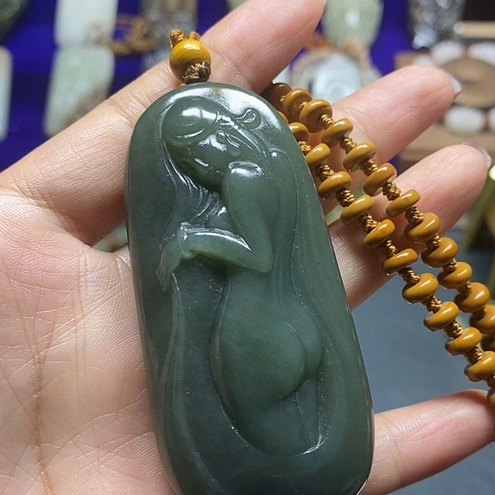 和田玉未镶嵌挂件