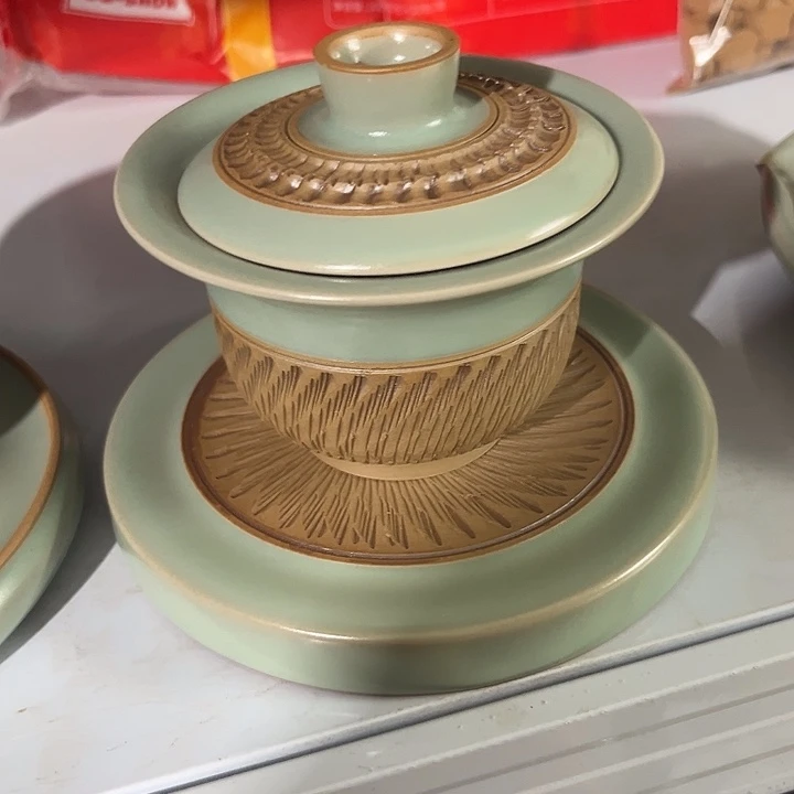 杯原产地汝瓷瑕品