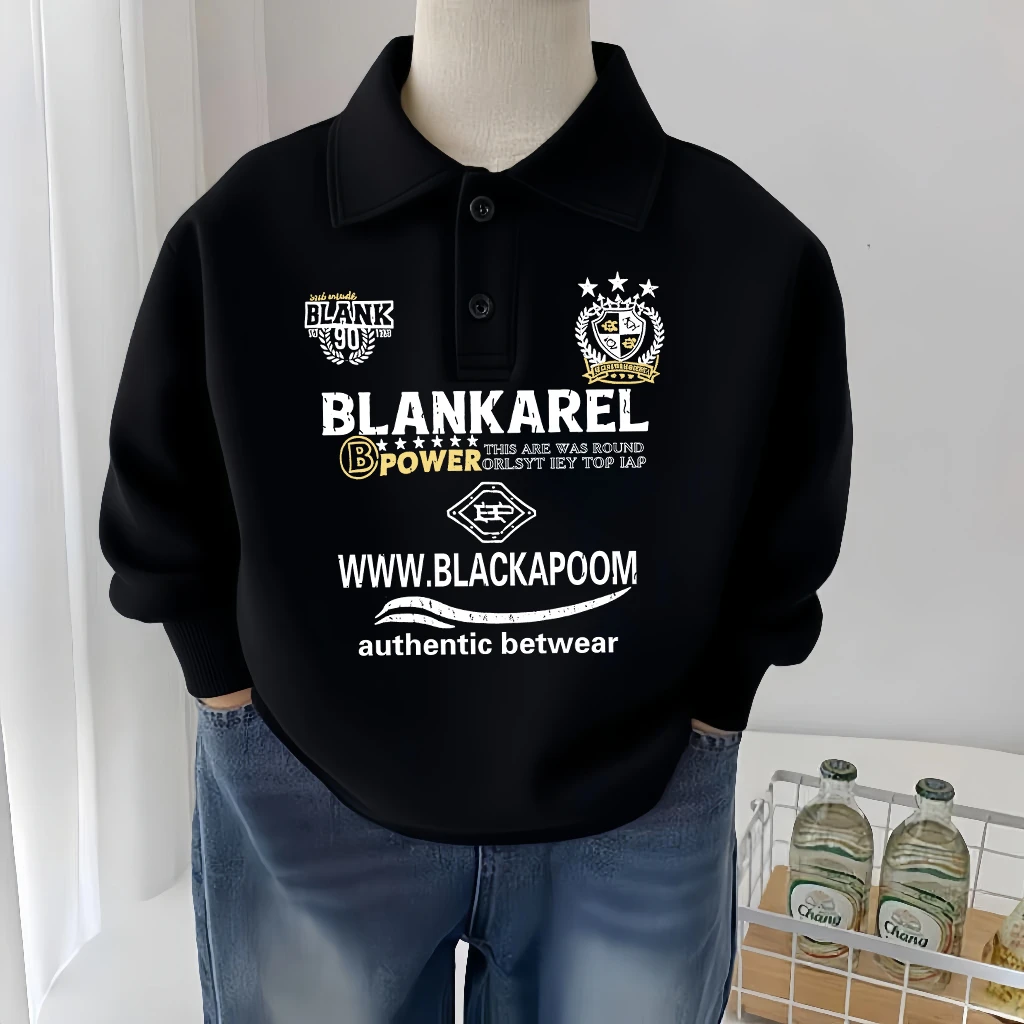 儿童纯棉polo衫复古男童长袖T恤秋装上衣2025新款童装男宝宝衣服