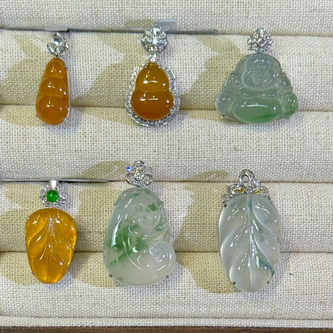 翡翠吊坠1件-18K金-多样性发货只发一件-AJ17-BK|CXQ21