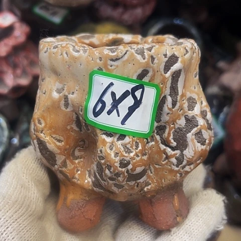 红陶粗陶花盆手工