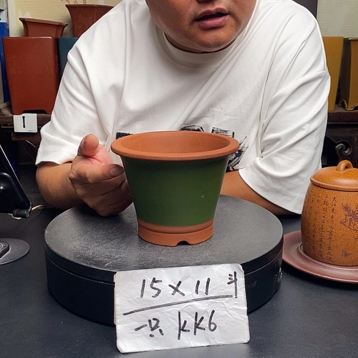 紫砂花盆货号一只KK6