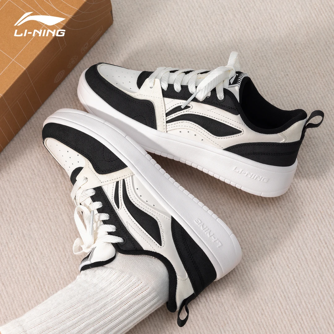 李宁元宝2女鞋板鞋2025春季低帮轻便运动鞋时尚透气百搭休闲鞋子
