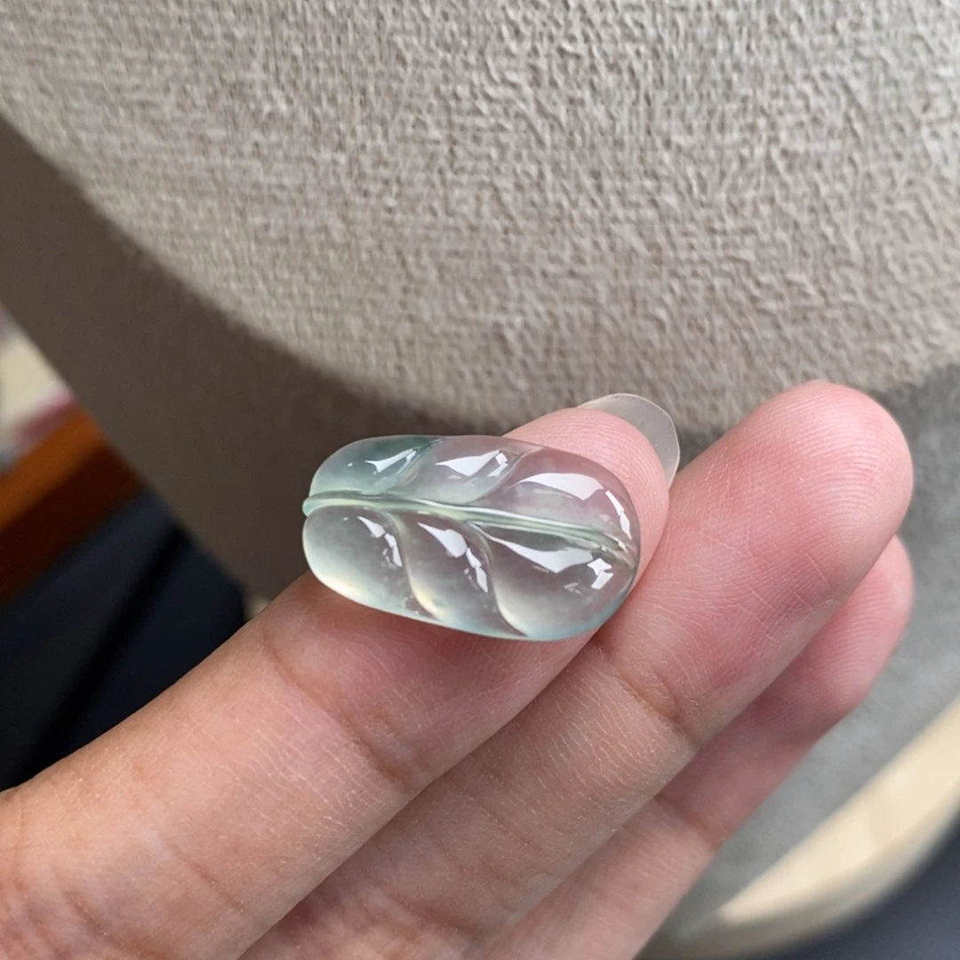 翡翠裸石冰晴飘花叶子