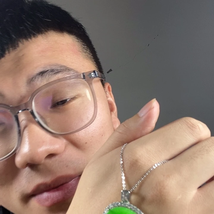 颈饰未镶嵌翡翠高端时尚豪镶圆梦牌吊坠