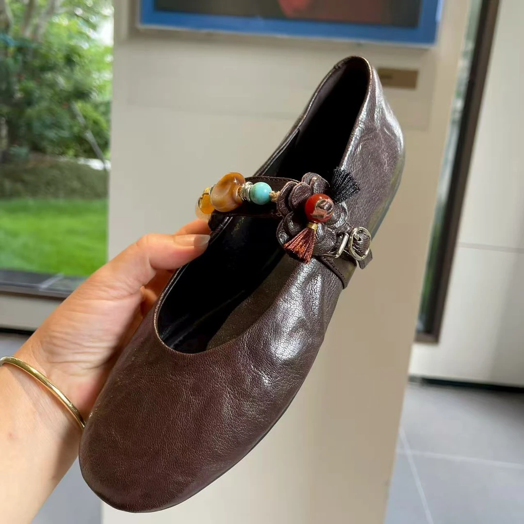 欧美风一字式带休闲风穆勒鞋玛丽珍