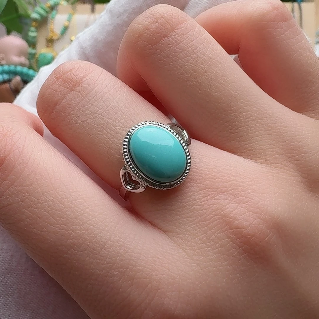 绿松石珠宝奇石银S925镶嵌