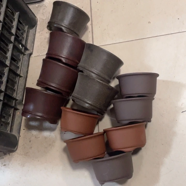 紫砂花盆紫砂口8到9高4.5到6