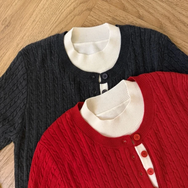 Y-假两件毛衣百搭656