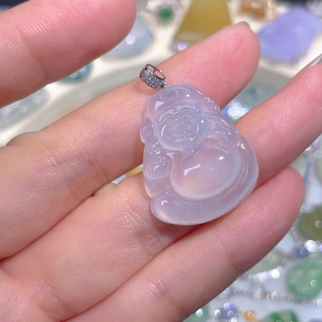 颈饰18K金镶嵌翡翠翡翠