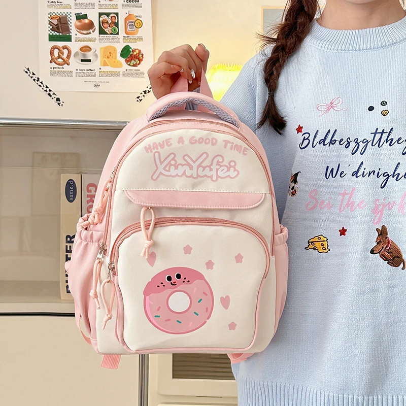 新款可爱吐司双肩包女孩少女背包幼儿园大班一年级入学超轻小书包