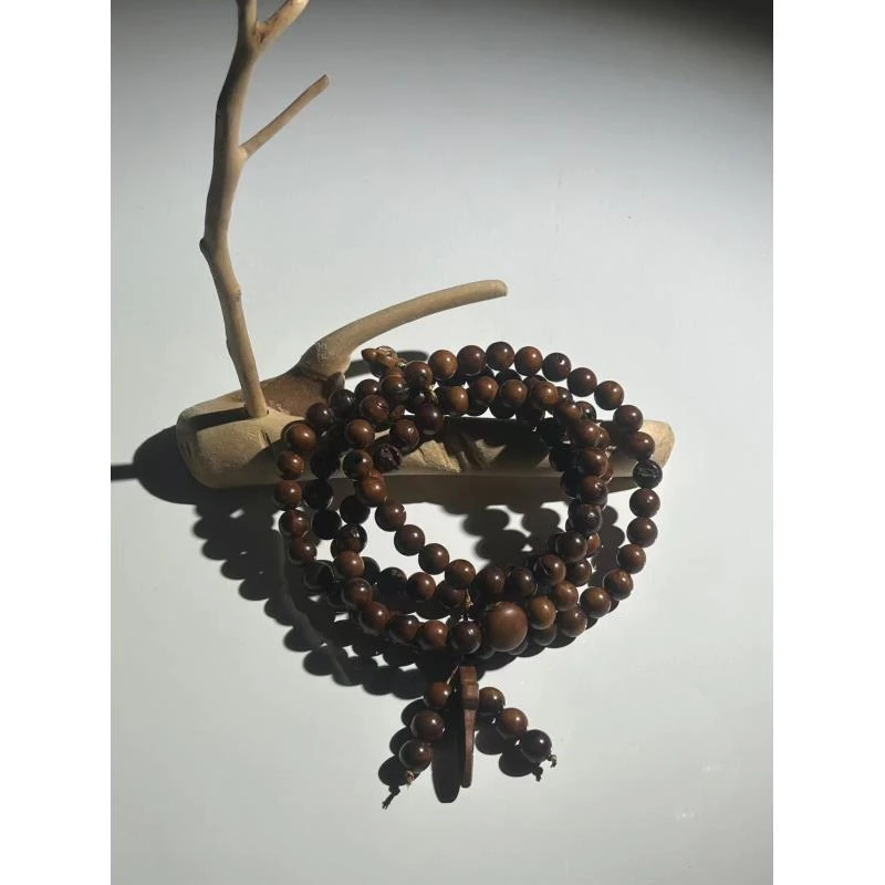 【九韵木语】枣木雷击0.8*108颗多圈多样性发其一木质手串 ZM18099