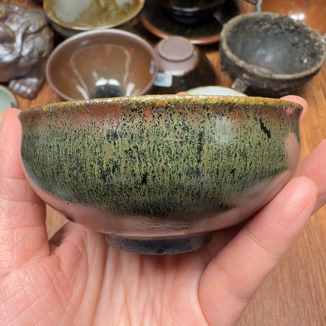 柴烧建盏茶盏茶杯338