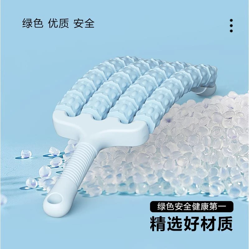 升级按摩滚轮可弯曲按摩棒狼牙棒儿童腿部肌肉放松瑜伽感统训练