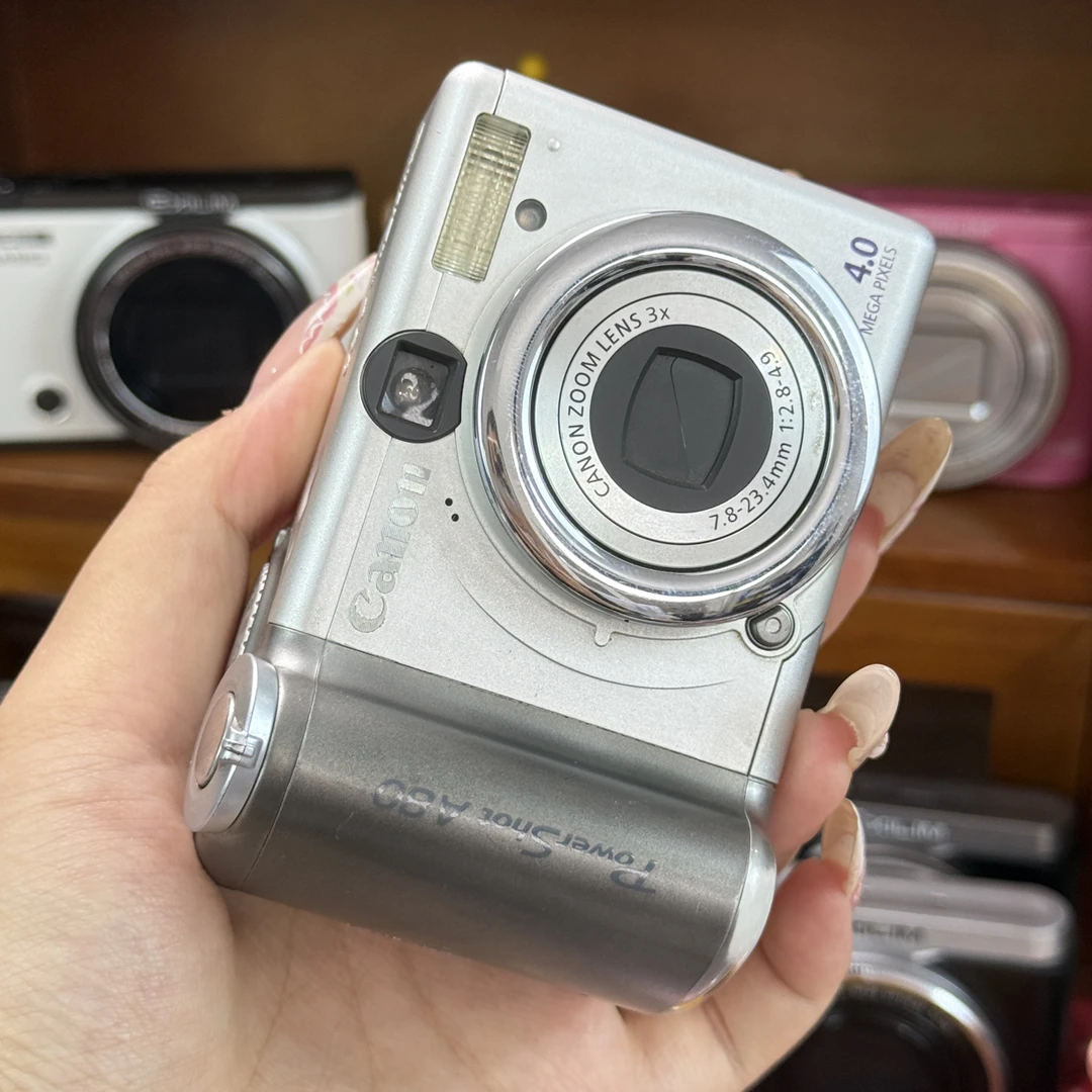 9新 Canon/佳能 佳能a80 银色的 复古ccd数码相机 翻转屏自拍