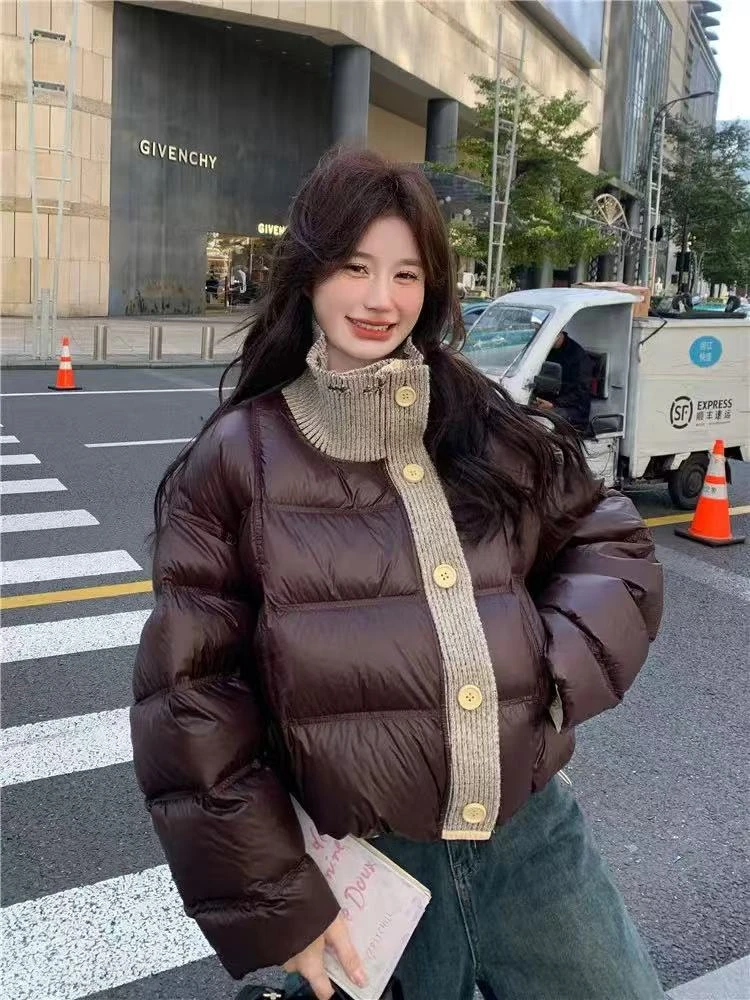 立领拼接/羽羽外套