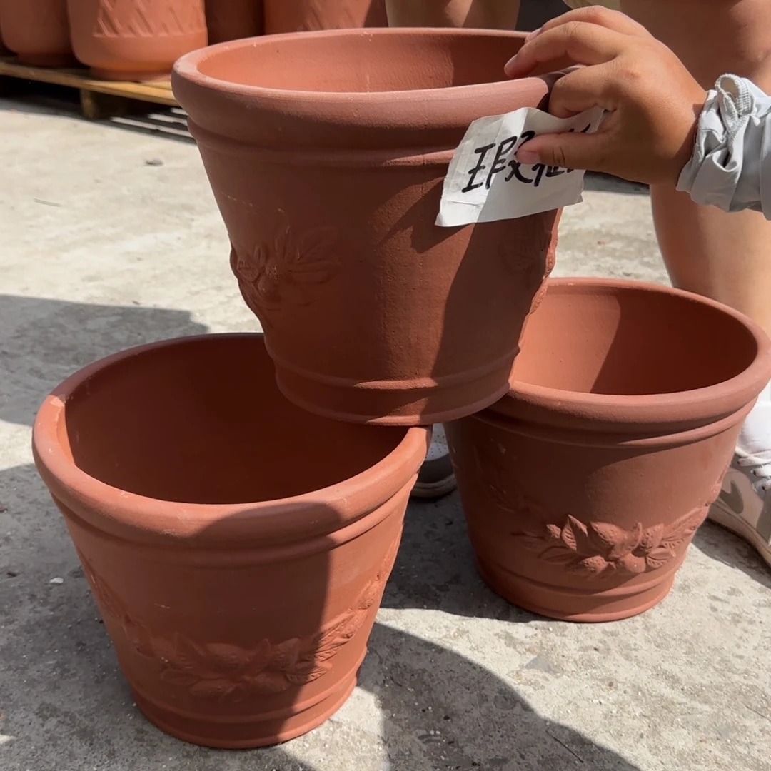 紫砂花盆口30高24宜兴紫砂 瑕疵粗糙花泥