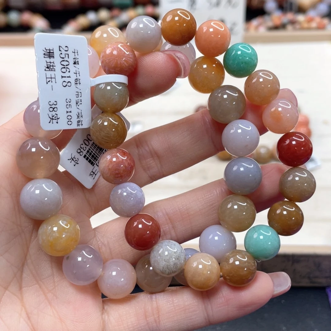 硅化珊瑚（珊瑚玉）手链未镶嵌好*气179