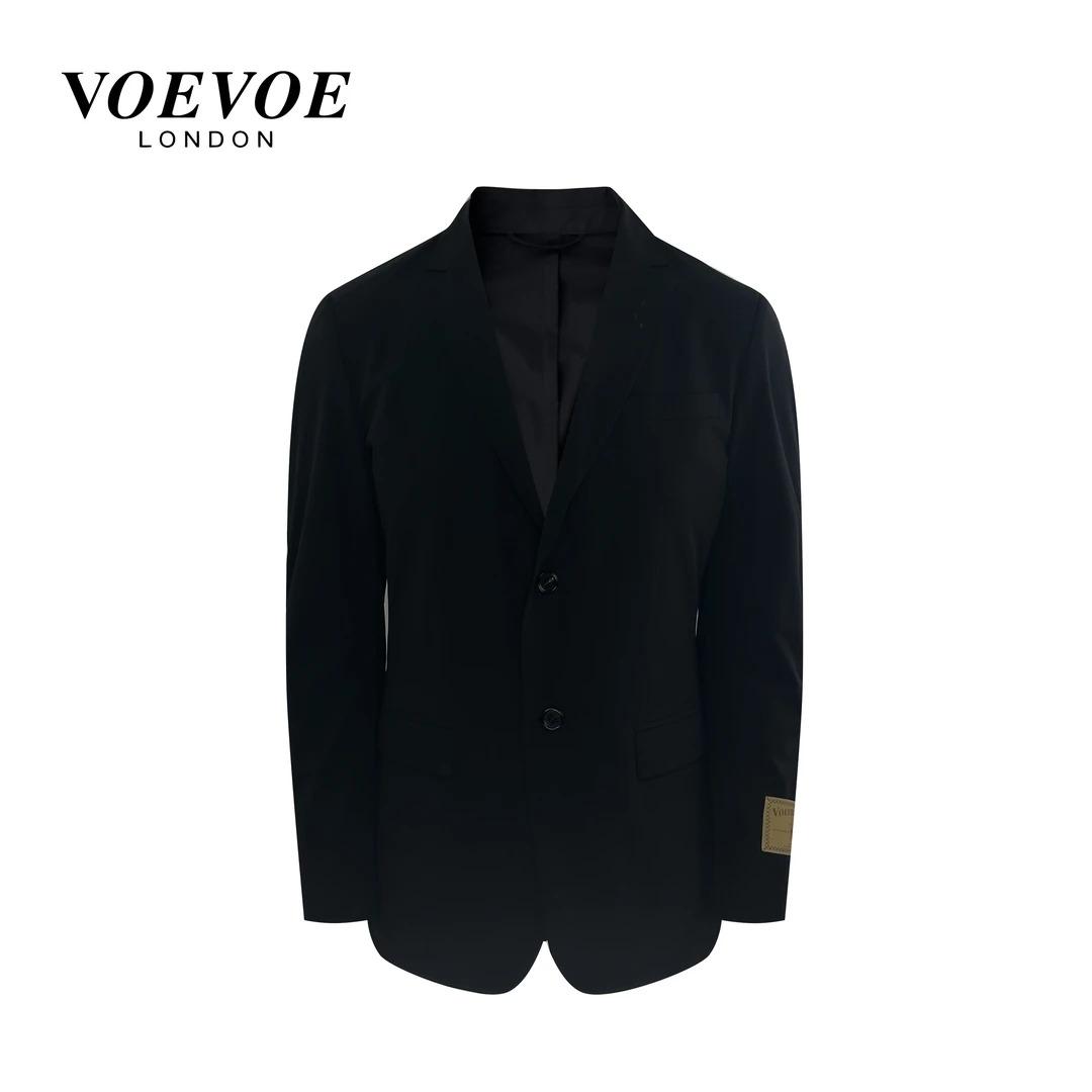 VOEVOE-欧货奢品男士休闲春夏微弹黑色西服1702