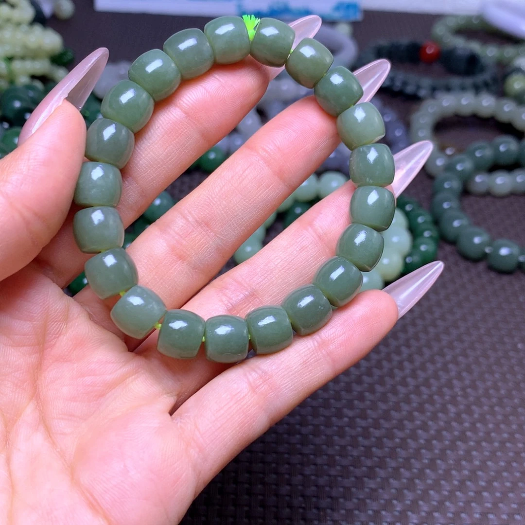 和田玉未镶嵌手串卡10