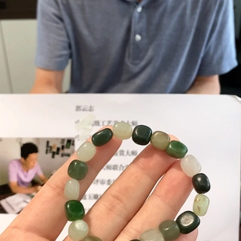手链未镶嵌和田玉（糖玉）
