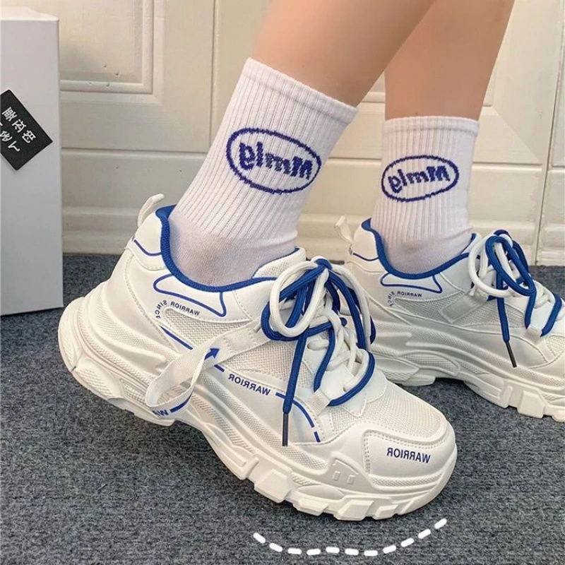 品牌老爹鞋女ins潮2025夏季新款网面百搭透气轻便厚底运动休闲鞋