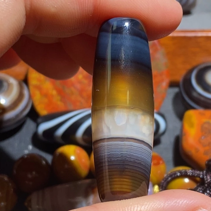 玛瑙/玉髓钛钢颈饰