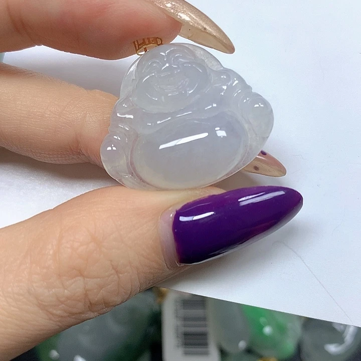 翡翠18K金镶嵌颈饰挂件