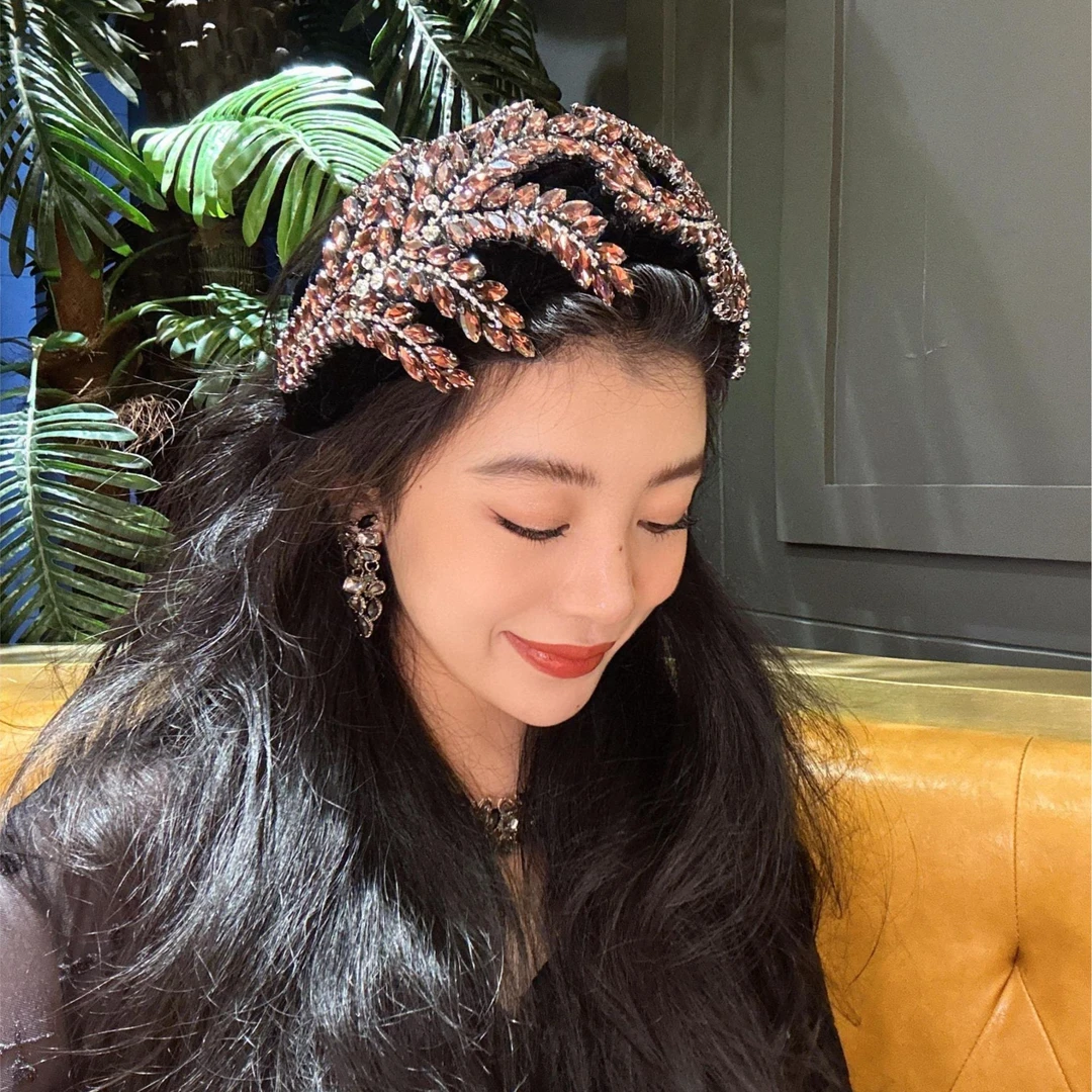 Moon Valley 奢华气质树叶麦穗英式头饰韩系丝绒MV6730