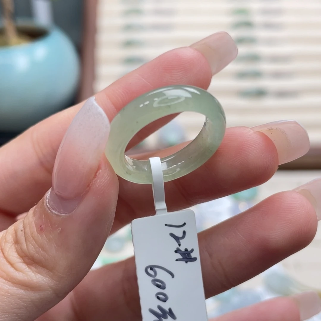 翡翠未镶嵌戒圈a24港圈12柠檬绿飘花