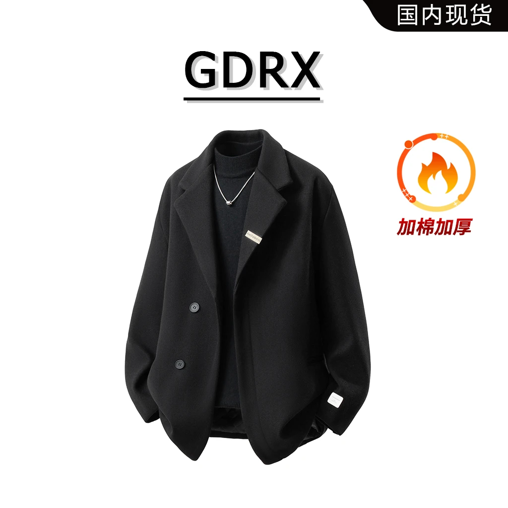 GDRX美式轻奢男装保暖棉服2025冬季新款加厚潮流棉衣外套男